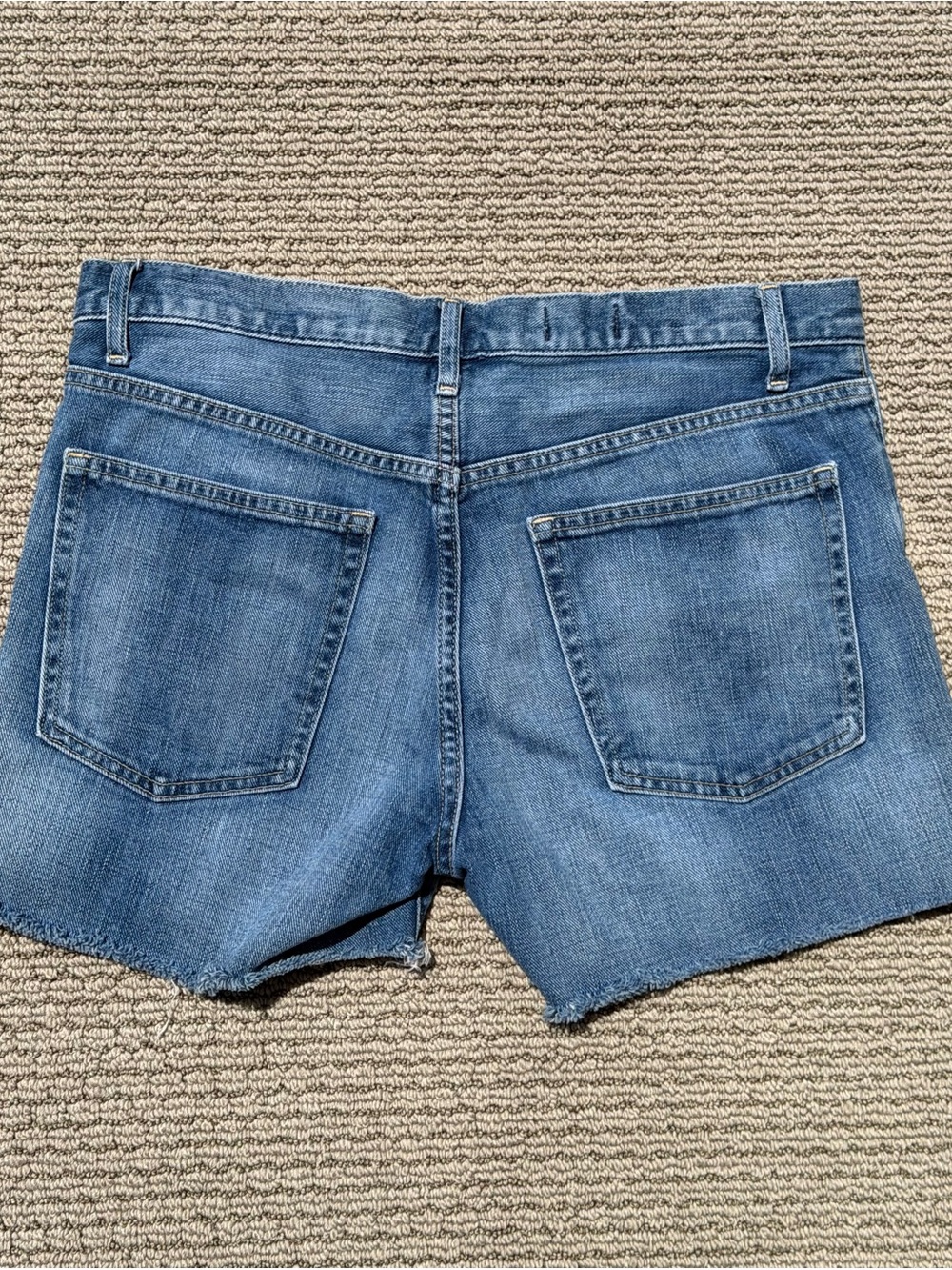 GAP Sexy Boyfriend Shorts Denim Blue Distressed Jean Stretchy High-Rise Size 27 - Picture 3 of 9